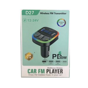 משדר FM כולל צג דיגיטלי עם כניסות USB + TYPE C