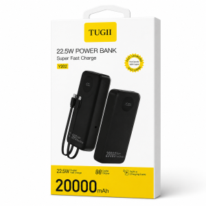 סוללת גיבוי TUGII בקיבולת 20,000mAh עם טעינה מהירה 22.5W